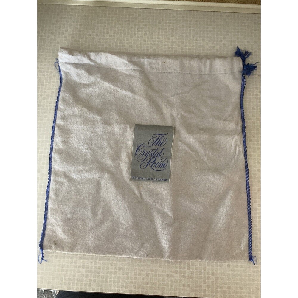 Vintage Marshall Field & Company The Crystal Room Silver Storage Drawstring Bag